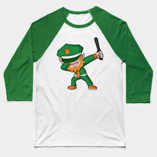 Dabbing Leprechaun Police Officer Irish St Patricks Day Baseball T-Shirt